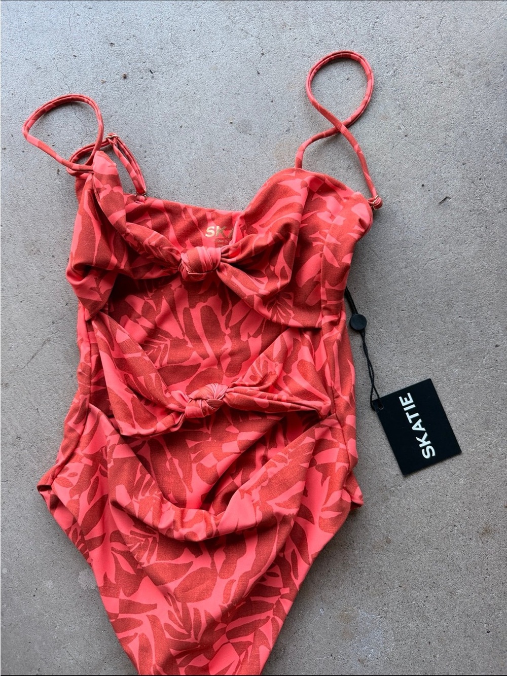 Skatie Lisa Coral Floral print one piece swimsuit XS